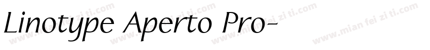 Linotype Aperto Pro字体转换